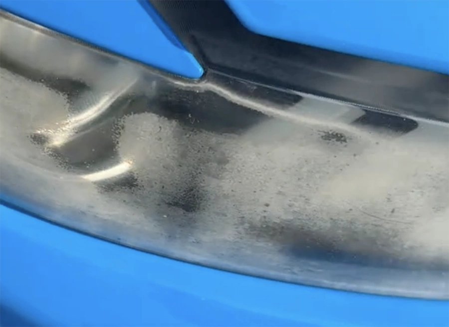 Ford Mustang headlight before restoration